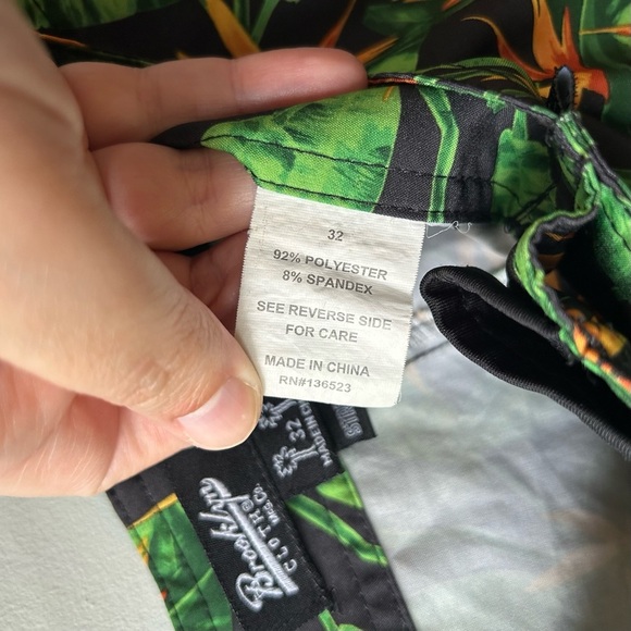 Brooklyn Cloth bird of paradise men’s drawstring board shorts - Picture 8 of 9